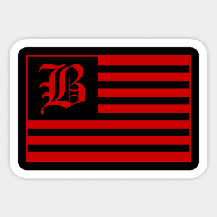 B Red Flag Sticker